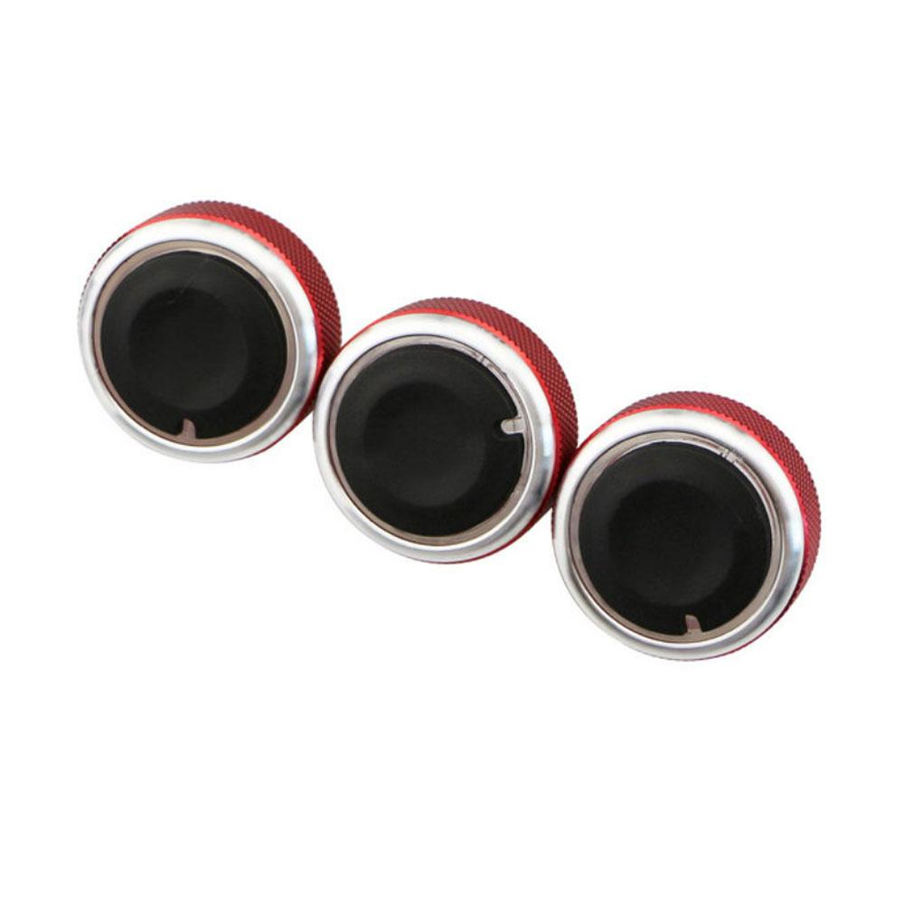 3pcs Per Set Aluminum Alloy Car Styling Air Conditioning Knob AC Knob Heat Control Switch Button Knob For Ford Focus MK2 MK3