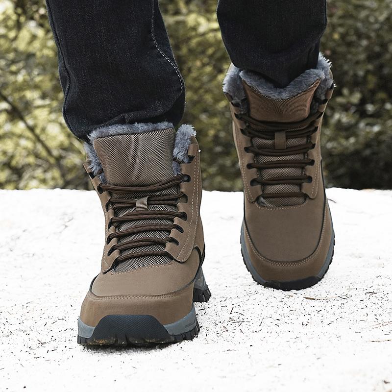 Men Snow Shoes Casual Winter Plush Warm Boots Platform Sneakers Male High Tops Cotton Shoes