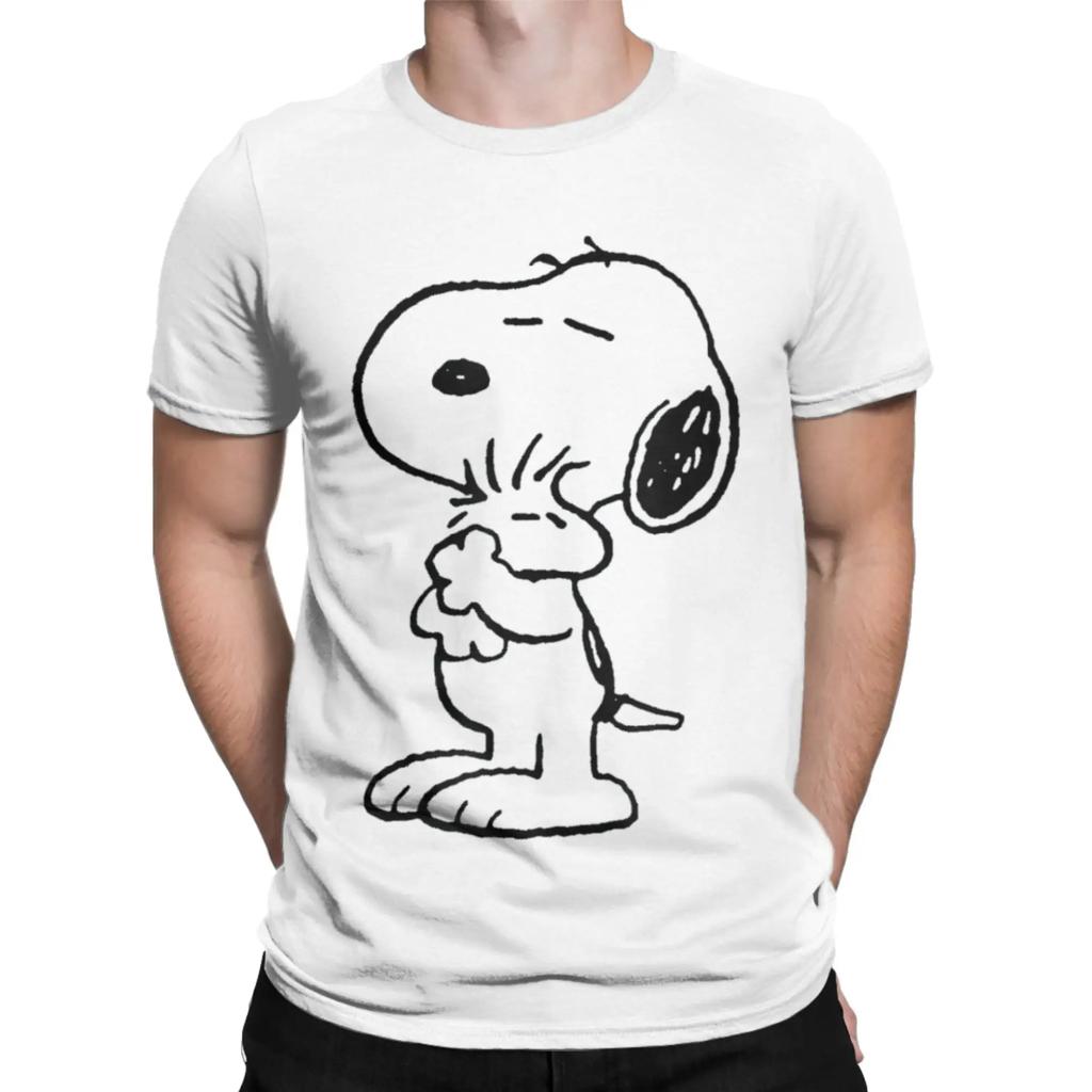 Snoopy And Woodstocks Be Happy Dance T Shirt For Unisex 100 Cotton Tshirt Round Collar Cartoon Tee Shirt Short Sleeve Clothes