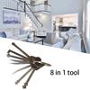 Sturdy Skeleton Lock Hook Warded Pick Stainless Steel Open Doors Key Set Master Keys Manual Tools