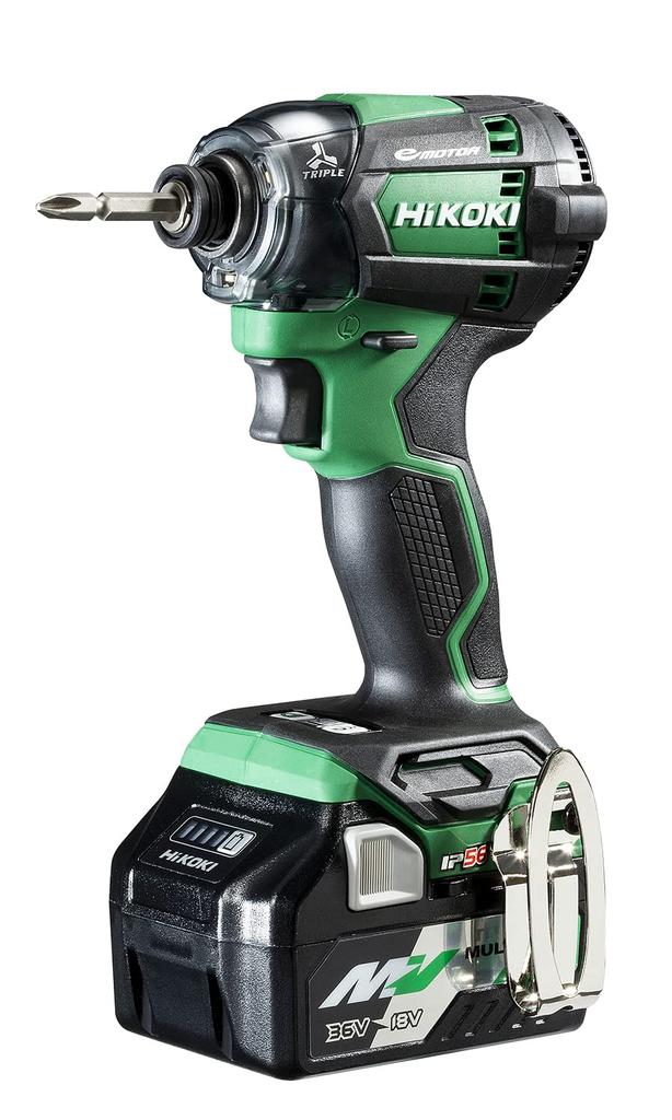 HiKOKI 18 В аккумуляторный ударный гайковерт Максимальный крутящий момент затяжки Агрессивный зеленый Аккумулятор x Кейс в комплекте Биты продаются отдельно WH18DC 180 Н·м Multi-Volt