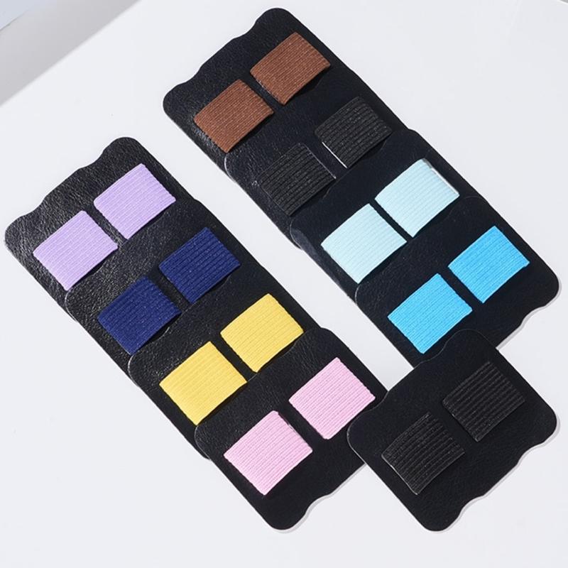 2Pcs Double Slots Leather Pen Organiser Adhesive Pen Organiser with Double Elastic Bands for Hardcover Notebook Planner