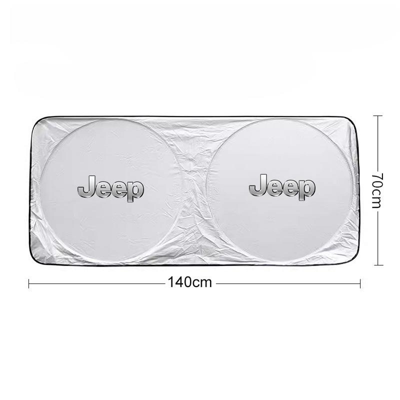 Cup Holders Car Windshield Sun Visor UV Sunshade Protection Shield For Jeep Grand Cherokee Wrangler JK Gladiator Compass Renegad