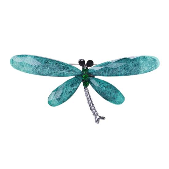 Ослепительная брошь в виде насекомых-стрекоз, мультяшная акриловая брошь с кристаллами, универсальное пальто, аксессуары для одежды, корсаж