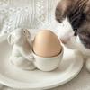 Органайзер для яиц Кролик Подставка для яиц Креативная подставка для яиц в виде кролика Креативная керамическая подставка для яиц Кухонные принадлежности