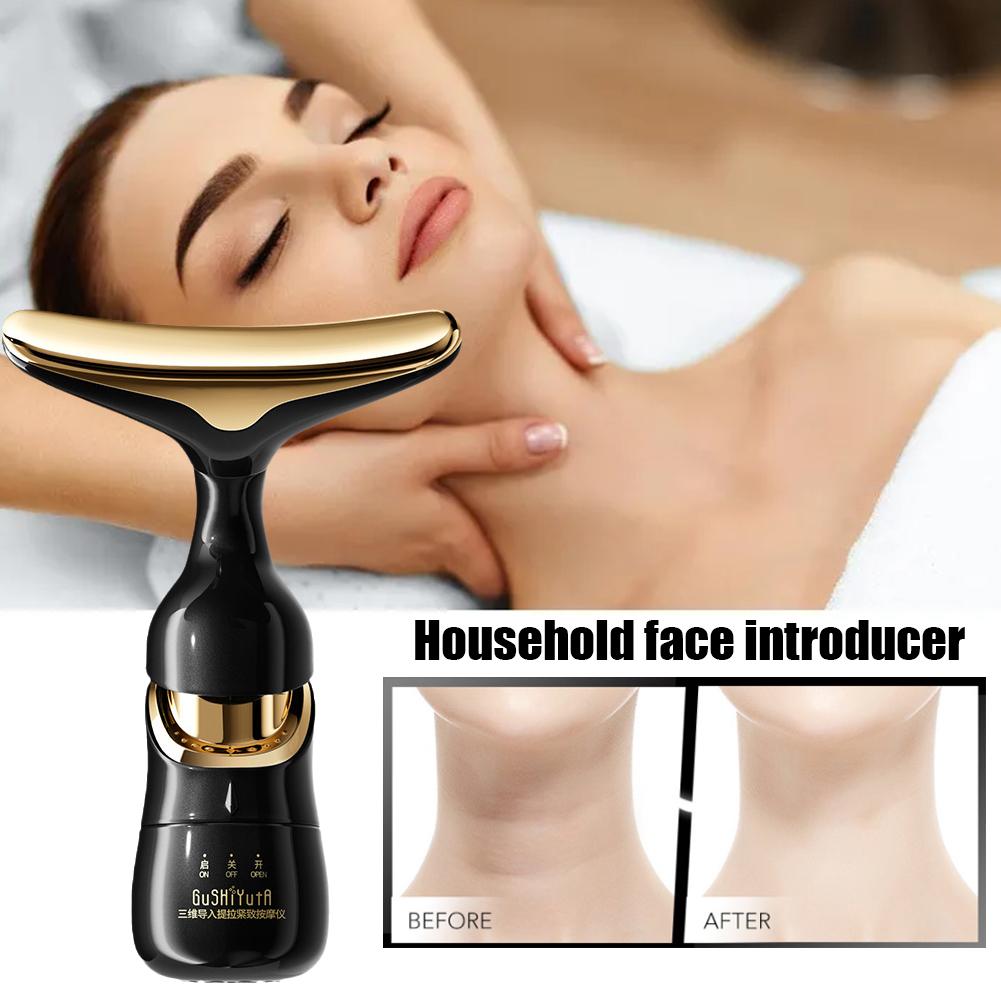 3 In 1 Face Massager Facial Lifting Device Electric Beauty Introducer For Face Neck And Eyes Microcurrent Beauty Skin Tightening Machine Anti Aging