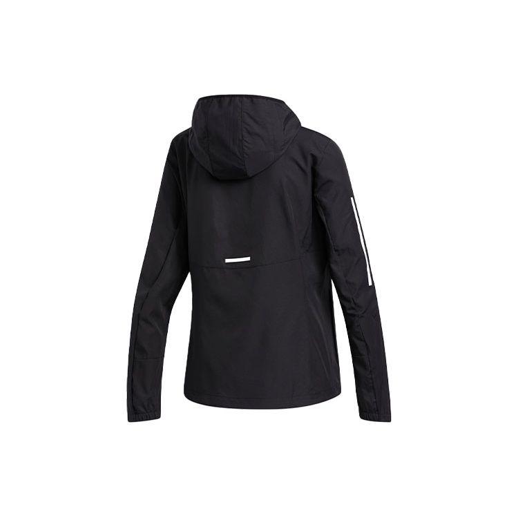 Adidas Own The Run Hooded Running Jacket Women Outerwear Black FM6928