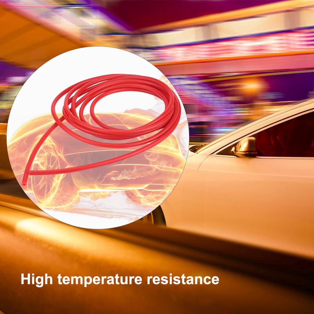 Car Auto 4mm 5 Meters Silicone Vacuum Tube Hose Pipe Silicon Tubing Universal Red