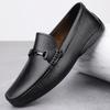 Fashion New Arrival Mens Leather Loafers Non Slip Walking Flats Breathable Outdoor Slip On Casual Shoes Male Work Office Driving Shoes