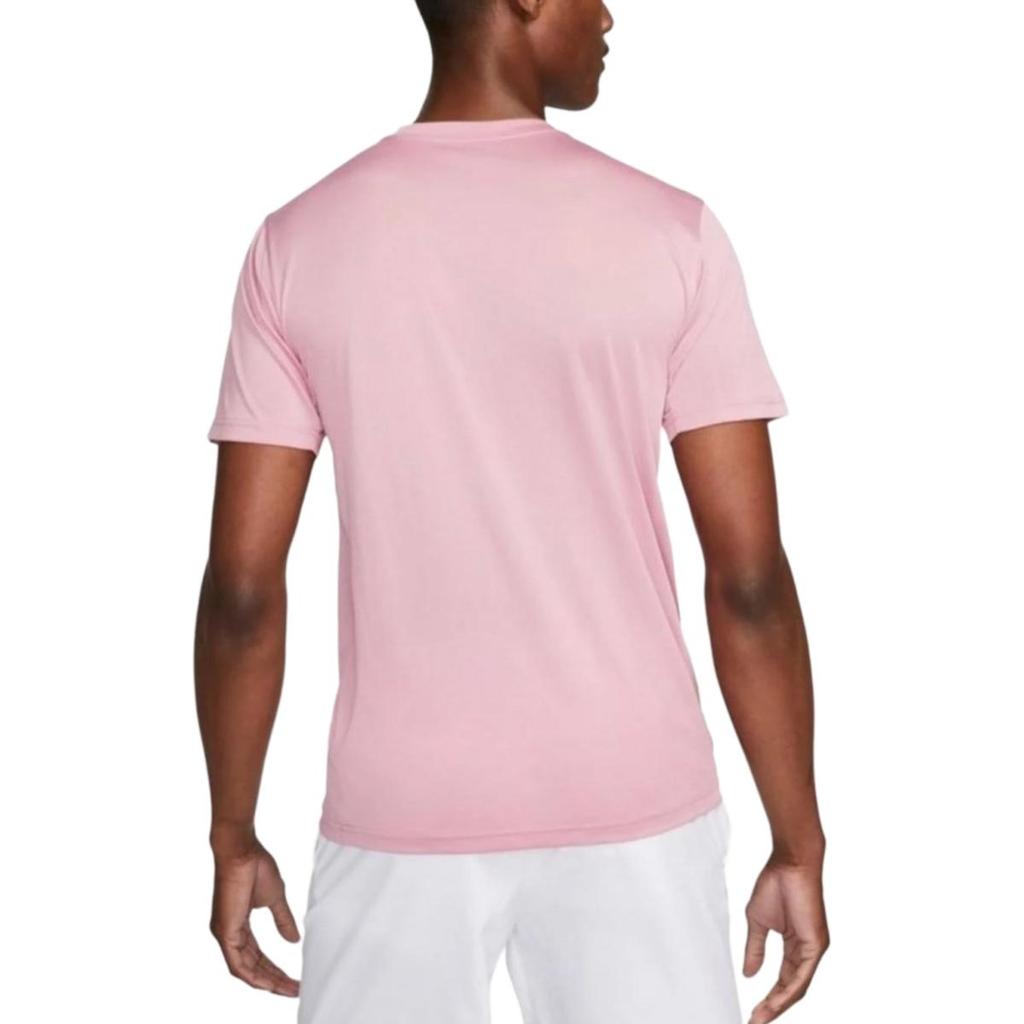 Nike Футболка с логотипом Dri-Fit, круглым вырезом и коротким рукавом, мужские топы, розовая DR7549-698