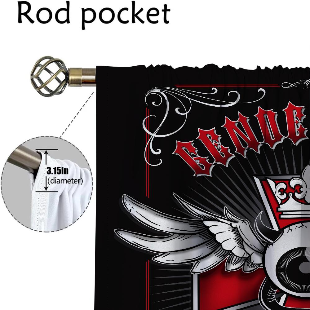 Hells Angels Curtains For Bedroom Halloween Decoration Home Interior Curtains For Living Room Partition Shades Blackout Curtain