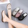 Women Slide Slippers Soft Mules Loafers Slip On Casual Elegant Summer Breathable Leather Black Moccasin Shoes
