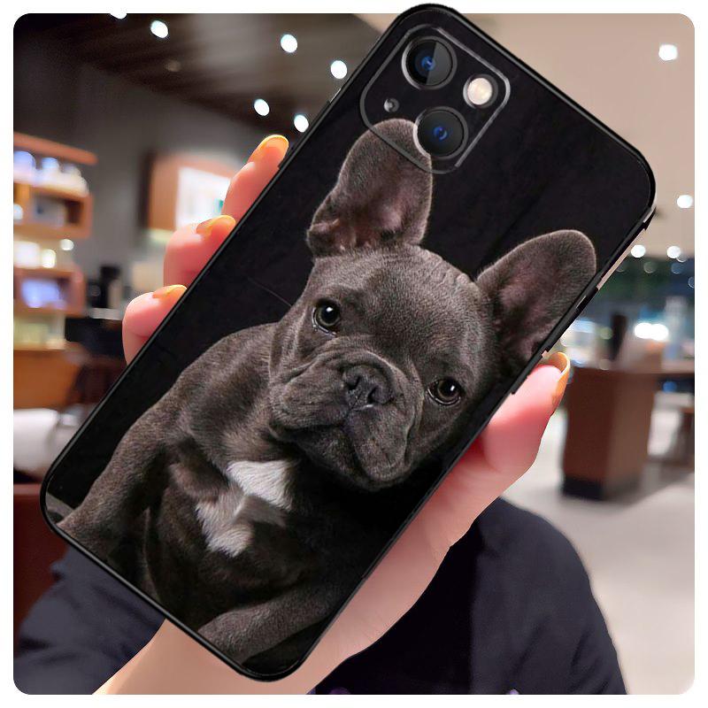 Чехол для iPhone 14 Pro Max 16 15 11 12 13 17 Pro Max mini 15 16 Plus 16e 17 Air с изображением мопса и французского бульдога