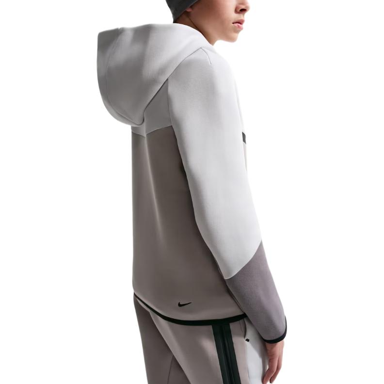 Nike Толстовка с капюшоном на молнии Sportswear Tech Fleece для детей старшего возраста Светлый железный рудник HV5867-025