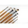 Flat Paint Brushes Set/Handmade Professional Artist Painting Brush Set for Acrylic, Watercolor, & Gouache Painting with Brush Holder - Cruelty-Free