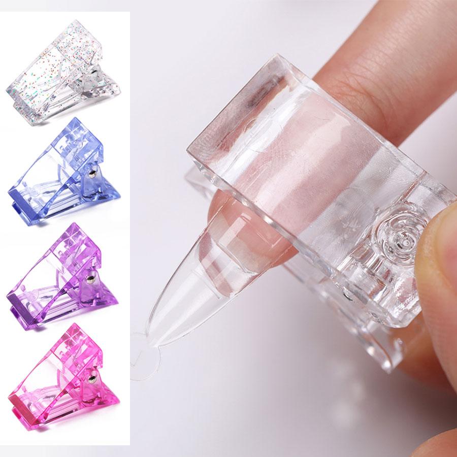 1pc Nail Art Extension Clip Auxiliary Stereotype Transparent Clip DIY Nail Art Nail Piece Fixed Decoration Repair Tool