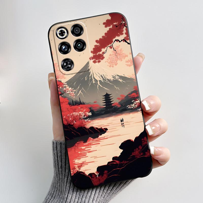 Чехол для ZTE Nubia Red Magic 11 Pro Милый Кролик с Сердечками Смешной Черный Матовый Мягкий Силиконовый Чехол для Телефона RedMagic 11 Pro + Плюс