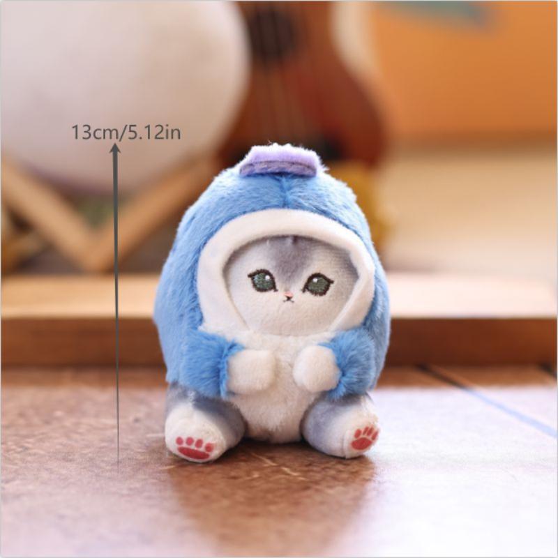Мультяшный Милый Кот-Акула Котенок Плюшевая Кукла Мягкая Игрушка Брелок Подвеска Девичий Брелок Подвески для Сумки Аксессуар для Пары Подарки