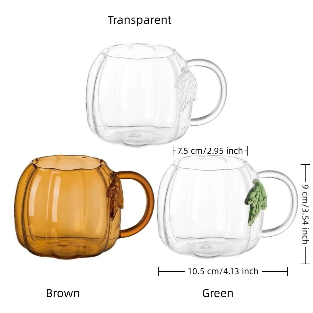 550ML Pumpkin Water Cup Leaf Printed Coffee Cup Gifts Pumpkin Mug  Restaurant
