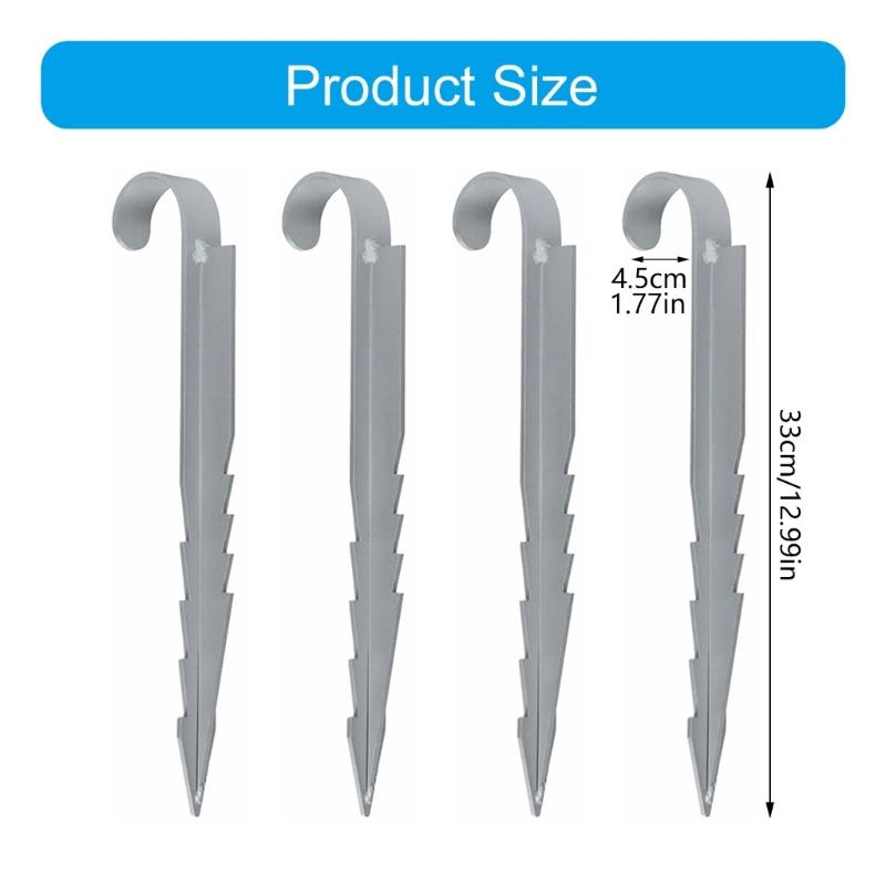4 шт. Якоря для батута, прочные колышки для грунта, металлические колышки для палатки, батута, крепежные якоря, инструмент для закрепления