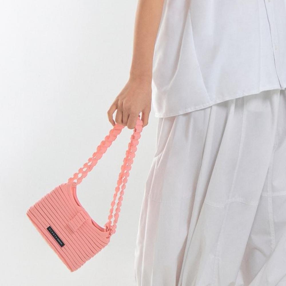 PleatSmama Light Pink New Melody Bag S