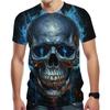 Skull T-Shirts for Men Novelty 3D Printed Shirts Summer Graphic Top