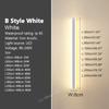 Modern Waterproof outdoor Long Strip LED wall lamps IP65 Aluminum Wall Light Garden porch Sconce Lights 110V 220V wall washer