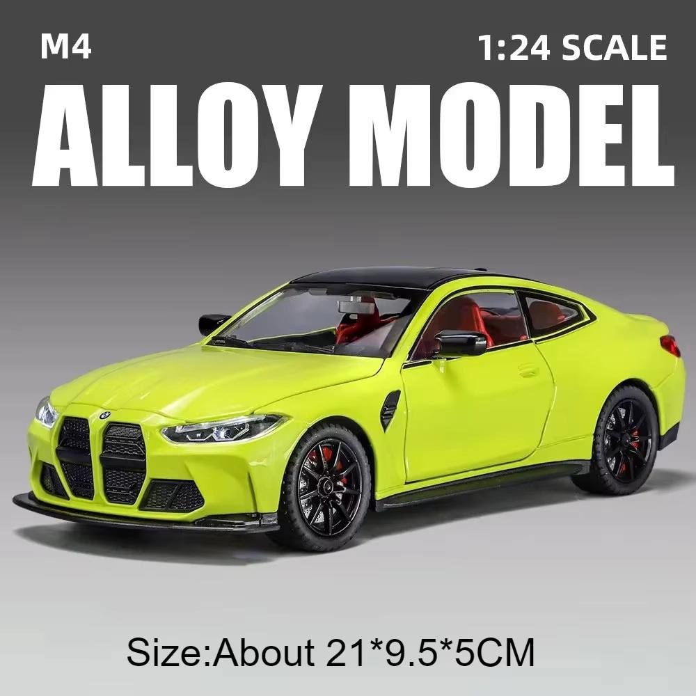 1:24 M3 Gtr M4 Сплав Миниатюрная Модель Игрушка Литые Машинки Рулевое Управление Передним Колесом Открывающиеся Двери Звук Свет Коллекционные Модели Для Мальчика Подарки