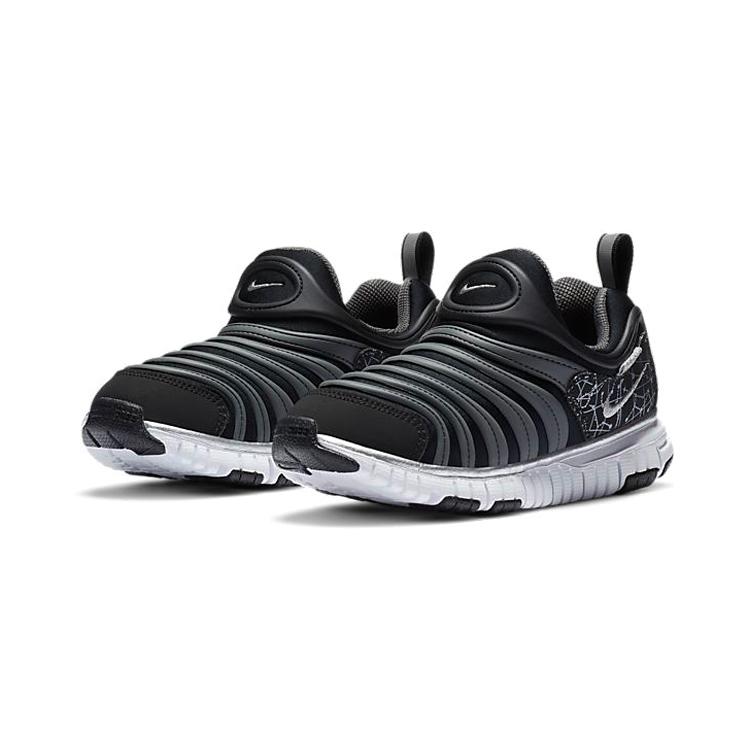 Nike Dynamo Free Пэчворк Низкие Спортивные Повседневные Кроссовки Черный Серый Детские Возраст 3 7 Лет DC3272-001