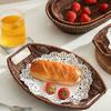 Japanese Rattan Like Dessert Tray, Fruit Basket, Ladies' Delicate Afternoon Tea, Dim Sum Tray, Snack Tray, Kitchen Storage Tray