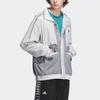 Adidas M Word Outdoor Casual Letter Print Color Block Свободная куртка с длинным рукавом Куртка унисекс Серая IK7355