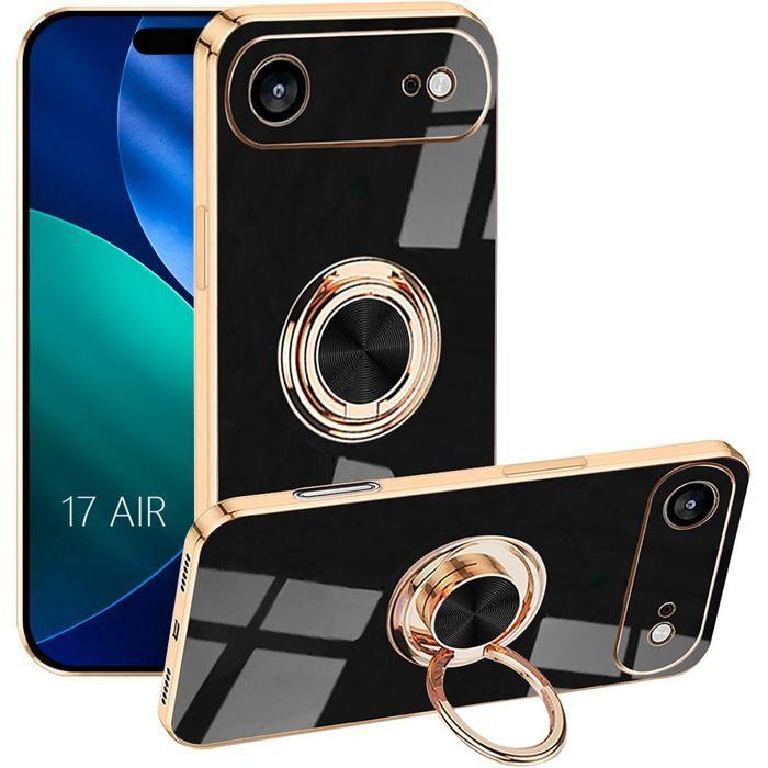 Coque de protection - BOOLING - iPhone Air - Silicone Antichoc - Anti-Rayures - Anneau Rotatif