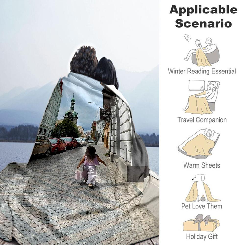 Customize Photo Personalized picture Blanket Gift Customizable Blanket Soft & Cozy Suitable for Couch Picnics Livingroom Bed Four Seasons Universal