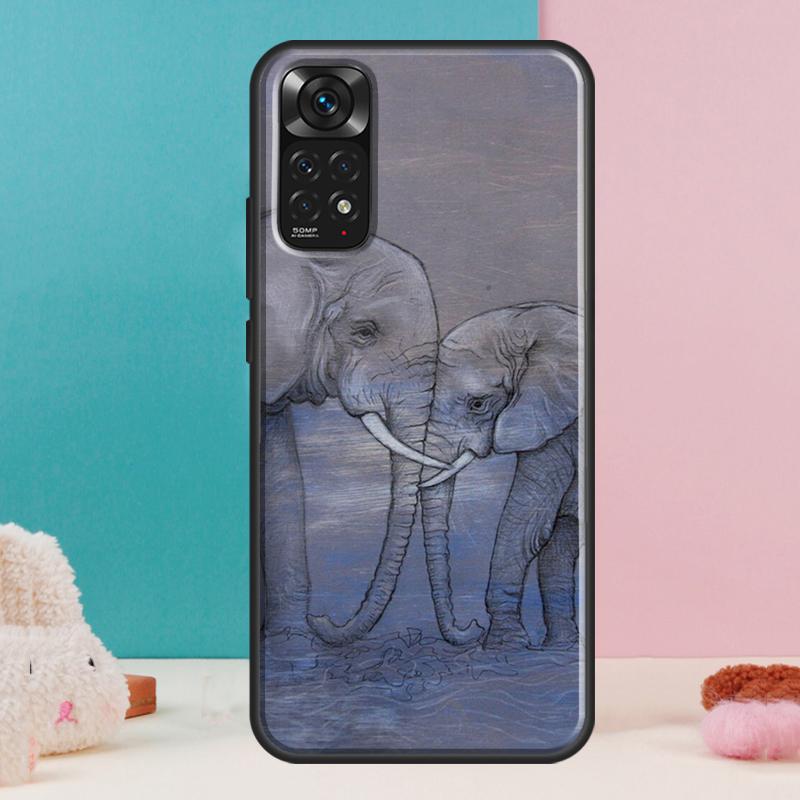 Cute Elephant Case For Xiaomi Redmi Note 13 Pro 14 12 11 9 10 9S 10S 11S 12S Redmi 14C 13C 10C 12C Cover