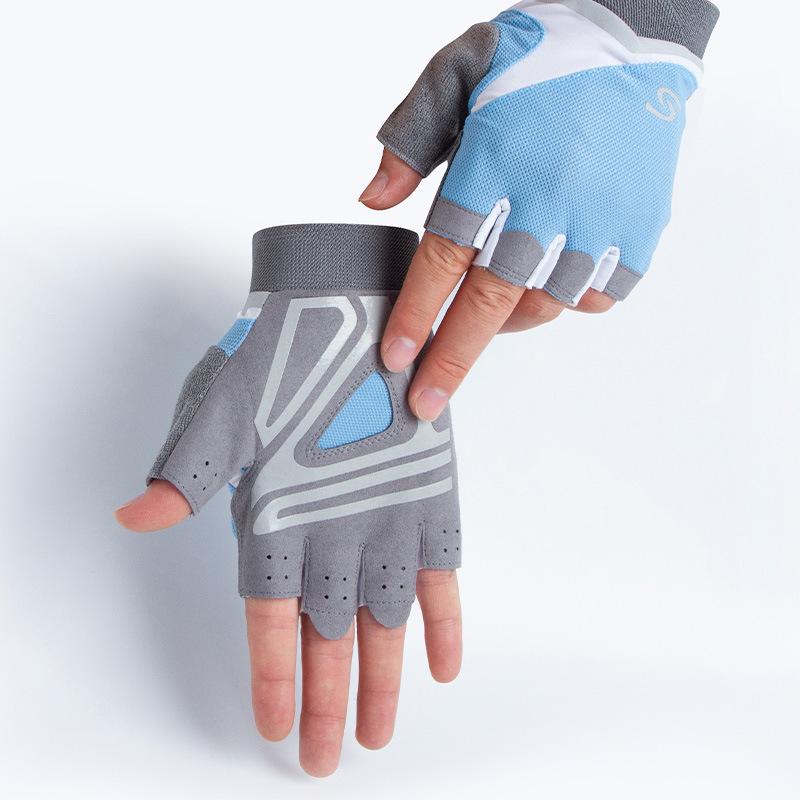 Фитнес-перчатки для женщин с полупальцами, против мозолей, для велоспорта, упражнений, йоги, дышащие, нескользящие, износостойкие, с защитой от солнца, парные, спортивные, велосипедные