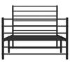 Vidaxl Металлическая Рама Кровати С Изголовьем И Изножьем, Черная, 100X190См
