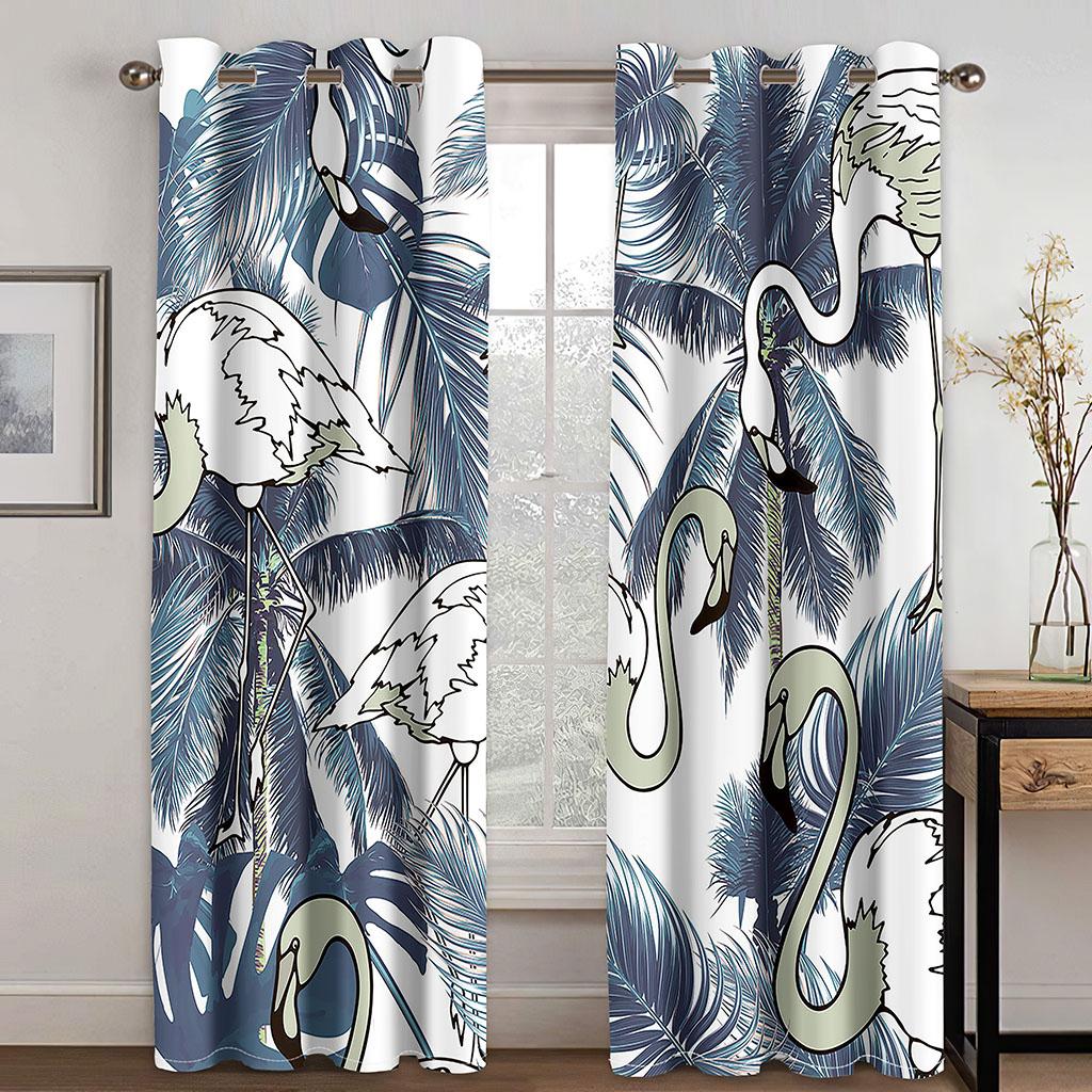 Плотные шторы для спальни Фламинго Затемняющие оконные шторы для гостиной Декор для спальни Шторы