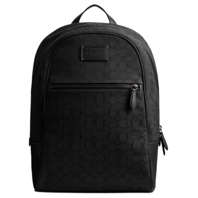 Coach Рюкзак Theo 27 Classic Monogram из ткани Большой мужской рюкзак Черный CAK98-BLK