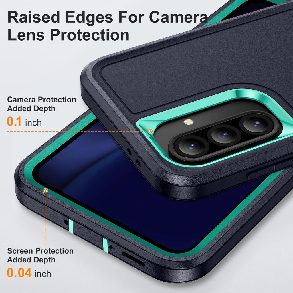 Чехол-броня 3 в 1 для защиты телефона Samsung Galaxy A16 A26 A36 A56 5G A06 A14 A54 A15 A17 с жесткой пластиковой рамкой и ТПУ задней крышкой