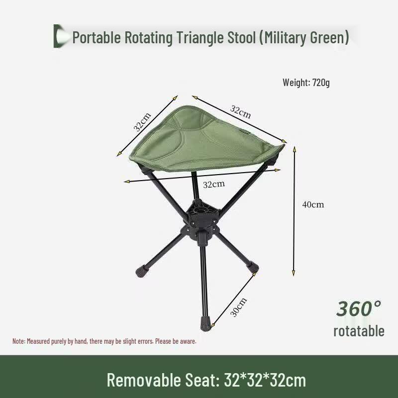 Portable Folding Triangle Swivel Stool