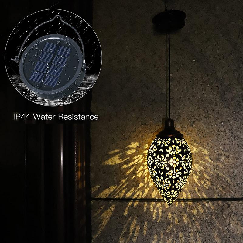 Солнечные наружные светодиодные фонари, декоративные светильники для домашнего двора и сада, наружные водонепроницаемые солнечные подвесные проекционные светильники