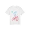 Cartoon Print Casual Crew Neck Short Sleeve T-Shirt Men Tops White 625269-01