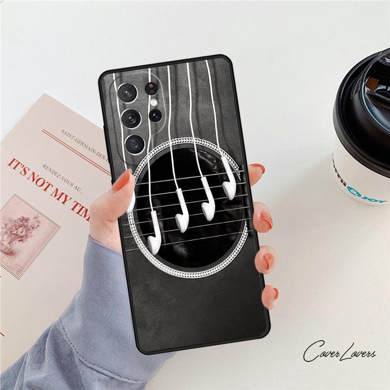 Музыкальный чехол для телефона с изображением скрипки и гитары Для Samsung Galaxy S24 S25 S23 S22 Ultra Note 10 20 Plus S20 S21 FE Чехол