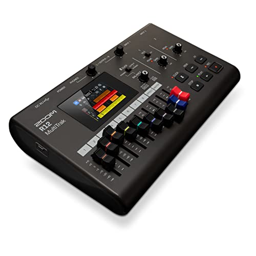 ZOOM R12 Multi-Track Recorder 8-Track Portable and Battery-Powered Edit tracks by touching the screen Equipped with a 2.4-inch touch screen