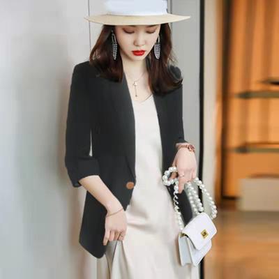 Новый стиль, маленький блейзер, женский тонкий топ, костюм, блейзер с короткими рукавами, лето