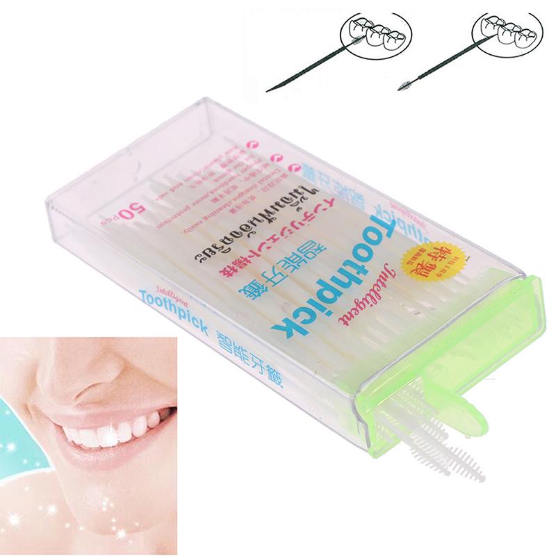 50 палочек/набор, двойная квадратная коробка, ультратонкая зубочистка для зубочисток, линия зубочисток