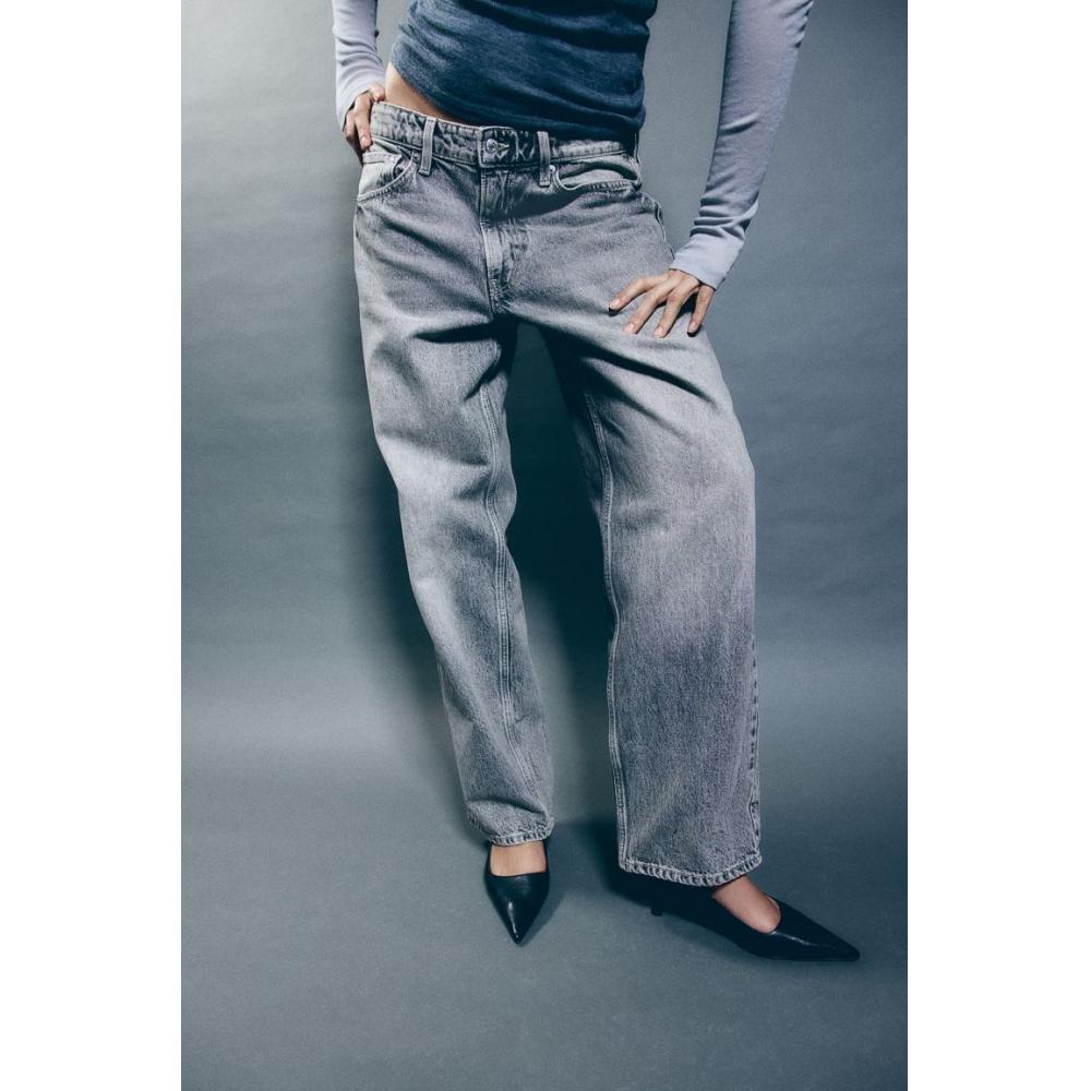 Джинсы мешковатые HM 90s с низкой талией серые