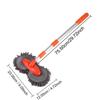 Three-Section Telescopic Car Wash Mop Roof Window Cleaning Maintenance Auto Supplies Double Brush Head Rotating