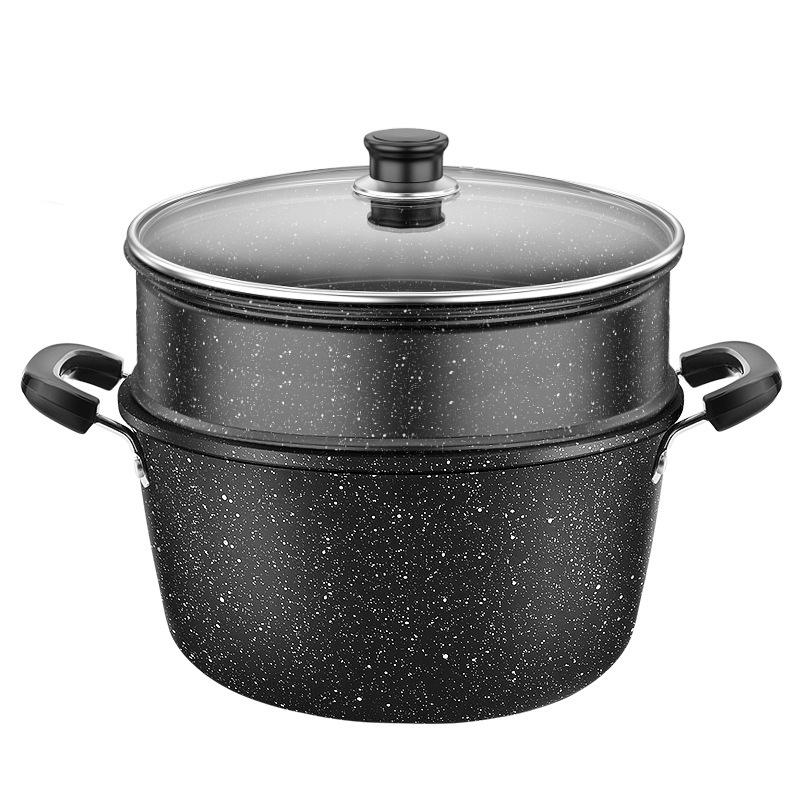 Maifan Stone Non-Stick Soup Pot, Large Capacity Double-Ear Design for Induction and Gas Stoves.