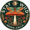 Stay Wild Moon Child Round Metal Sign - 8 Inch Vintage Aluminum Wall Art for Home Bar Cafe Decor, Retro Bohemian Round